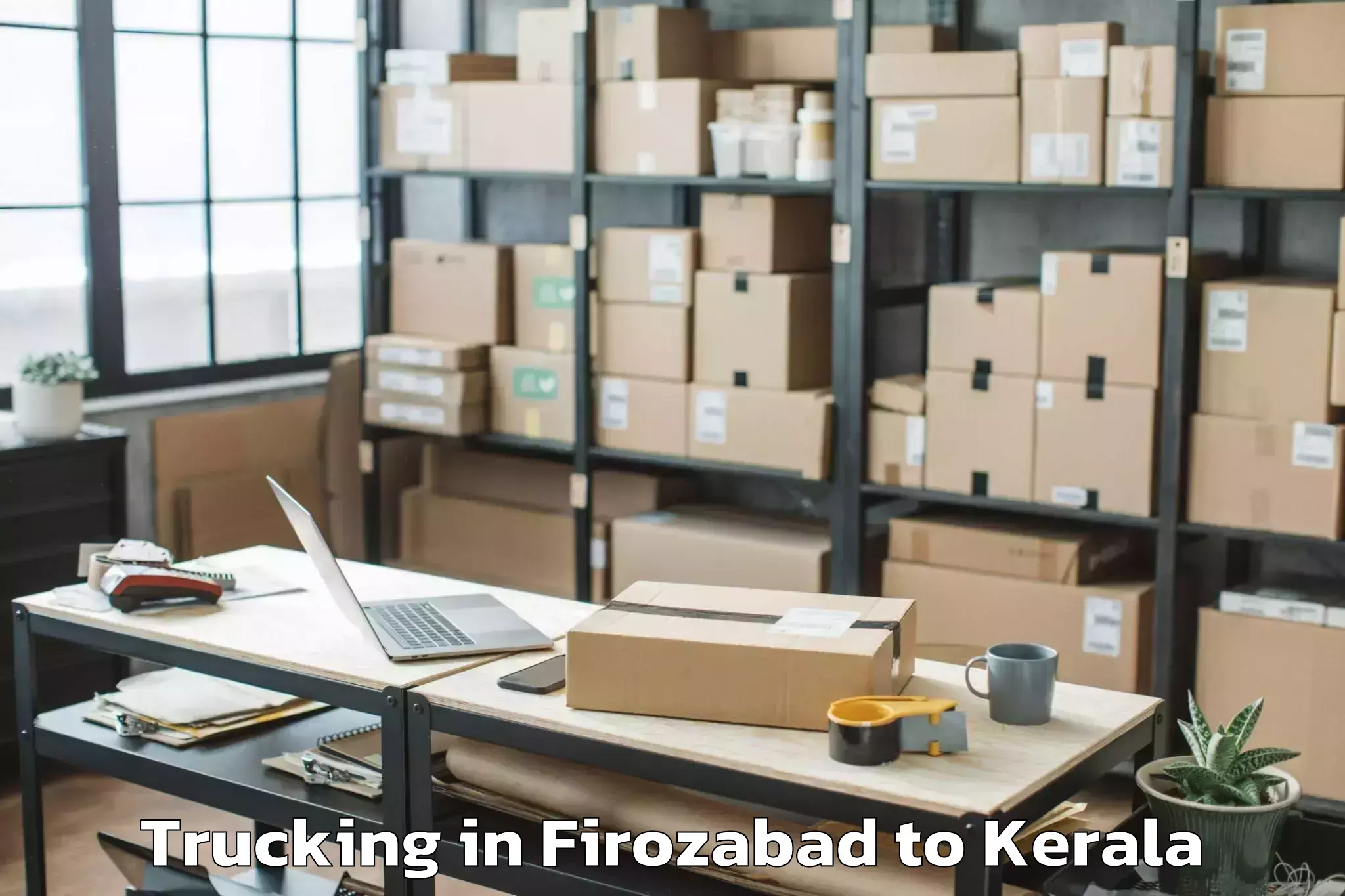 Affordable Firozabad to Chirayinkeezhu Trucking